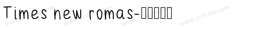 Times new romas字体转换